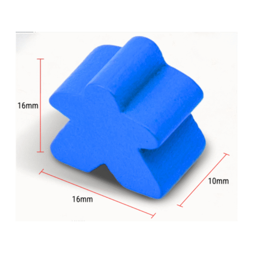 MEEPLE 16X16X10MM Madera Celeste